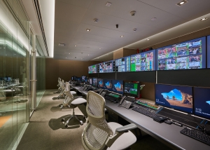 Video control room at Asharq News in Dubai