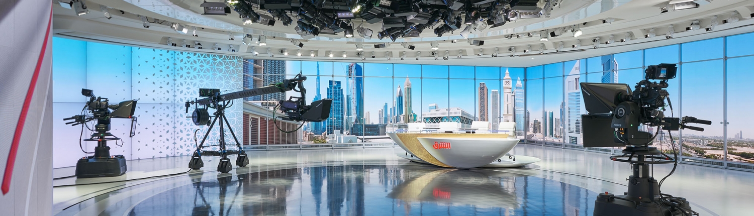 News studio at Asharq News in Dubai