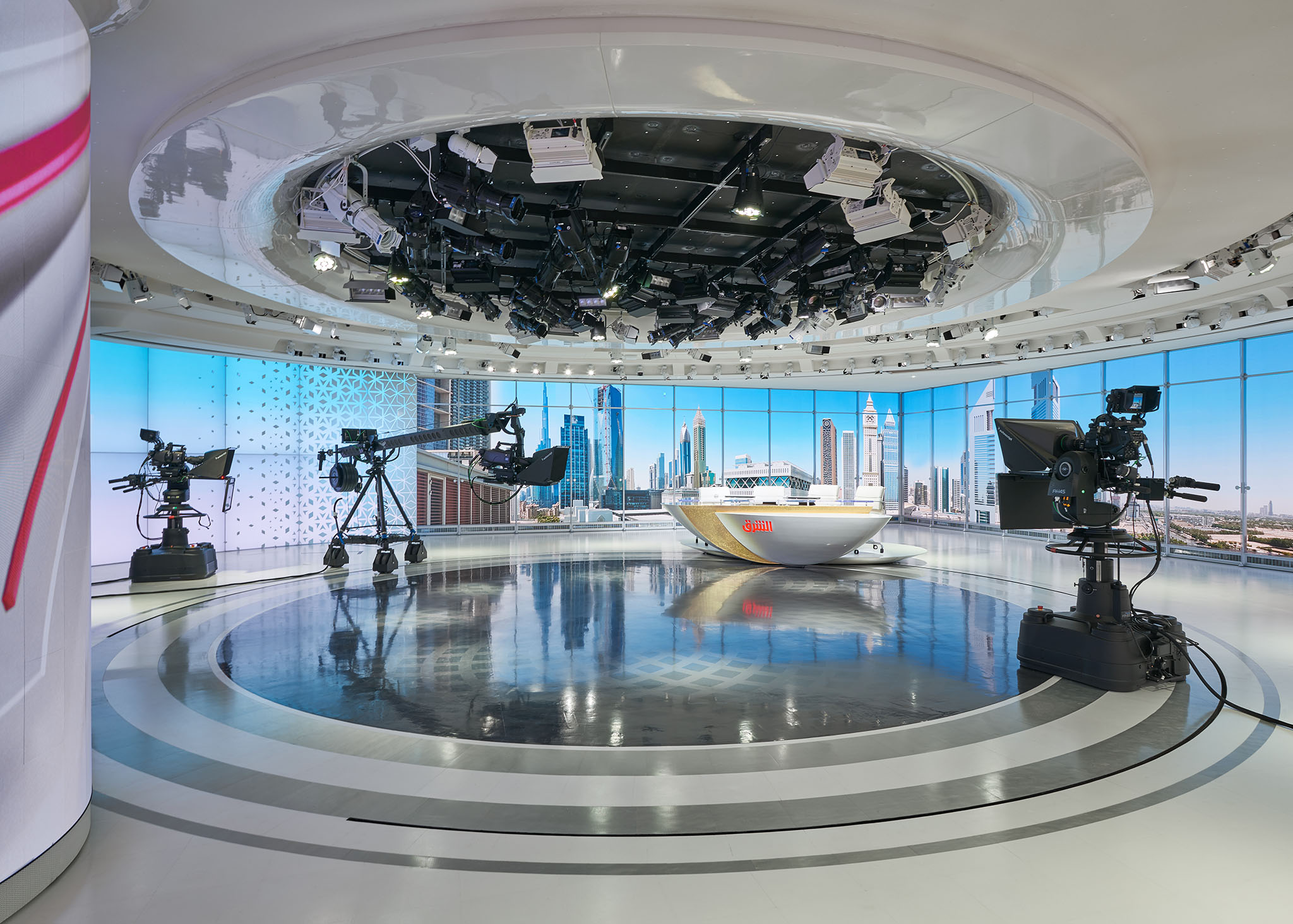 News studio at Asharq News in Dubai